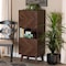 Baxton Studio Hartman Mid-Century Walnut Brown Finished Wood Storage Cabinet 193-11717-ZORO - alternate 1